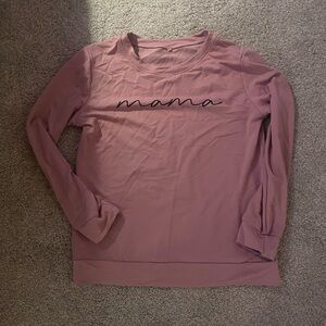 Pink Long Sleeve 'Mama' Sweatshirt